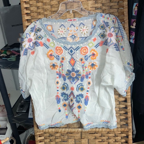 Johnny Was Tops - Johnny Was Multicolor Embroidered Blouse